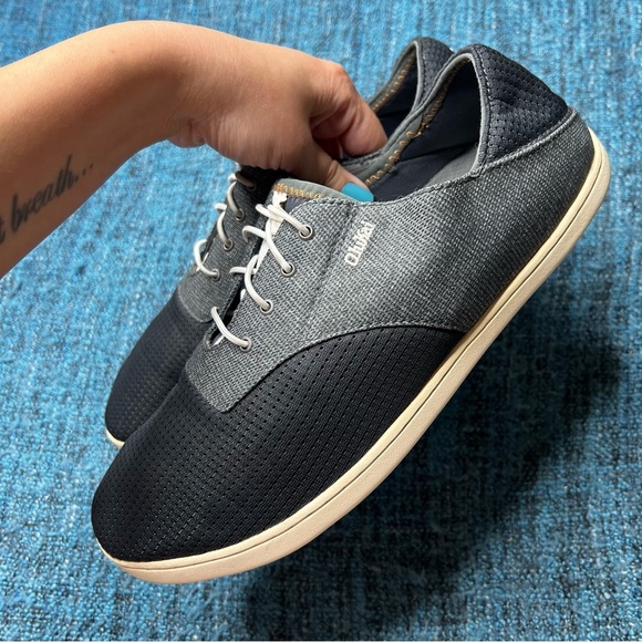 Olukai Nohea Moku Men's Slip On Casual Sneakers Shoes in Dark Shadow - Picture 3 of 9